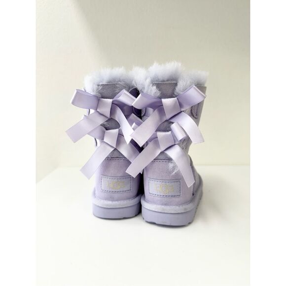 UGG Toddler Girl Boots Mini Bailey Bow II Lavender Light Purple 8 - Picture 2 of 8